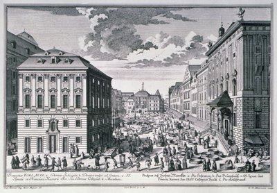 Ansicht des Hohen Marktplatzes, Wien, graviert von Georg-Daniel Heumann (1691-1759) von Salomon after Kleiner